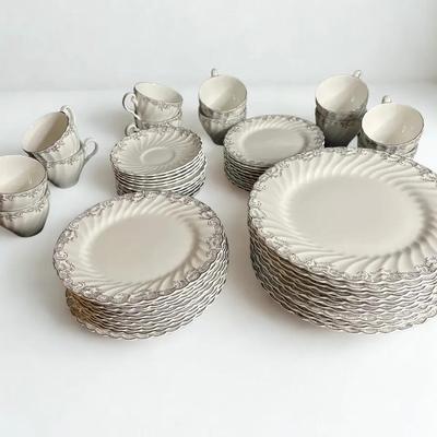 Vintage Sovereign Potters "Sylvania" 4-Piece Place Setting | Snowhite Regency (12 settings)