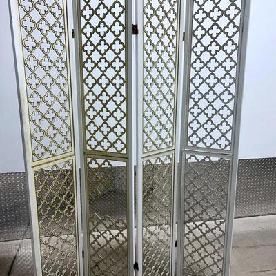 BN673 4 Panel Wooden Room Divider  