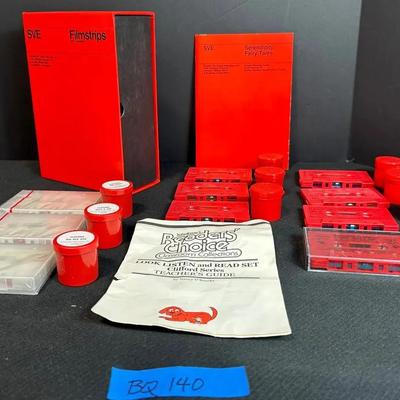 BQ140 Vintage Children Filmstrips And Audio Cassettes 