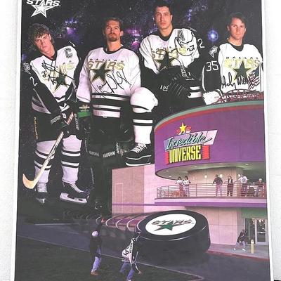 BJ1125 Dallas Stars Autographed Signed Promotional Poster#2
