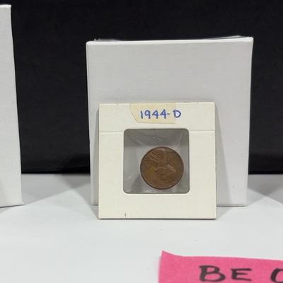 BE075 1944, 1944-D And 1944-S Wheat Pennies 