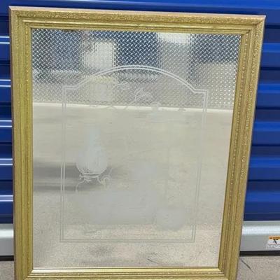 BQ158 Framed Etched Mirror 