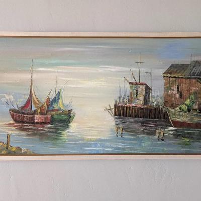 Original Ribera Coastal Oil Painting 