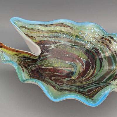 Murano Blown Art Glass Dish