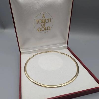 14K Gold Omega Necklace