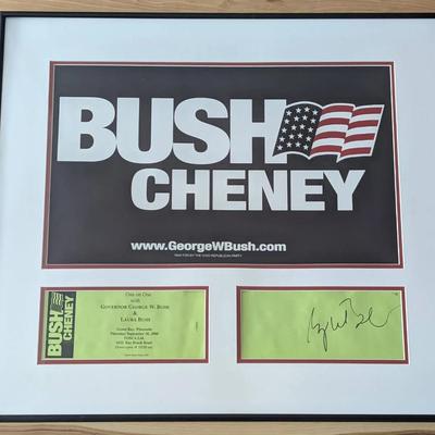 Bush Autographed Commemorative Collage