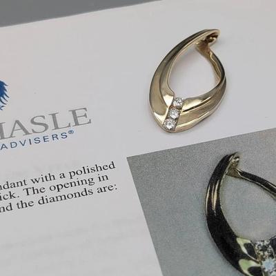 14K Gold and Diamond Pendant