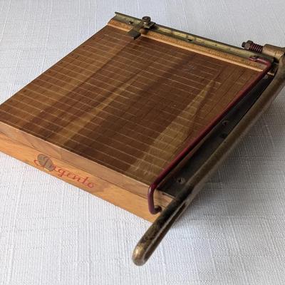 Maple and Cast Iron Ingento Paper Cutter