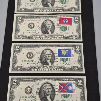 Bicentennial First Day of Issue Two Dollar Bills #1