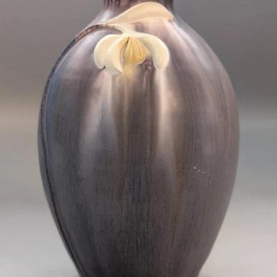 Ephraim Faience Art Pottery Signed Snowdrop Vase