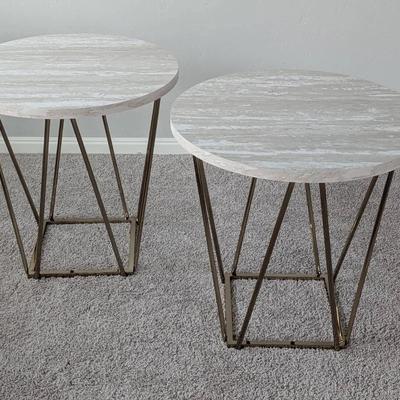 Faux Marble End Tables