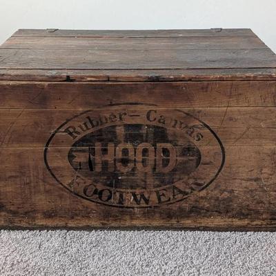 1920's Hood Rubber Footwear Shipping Crate
