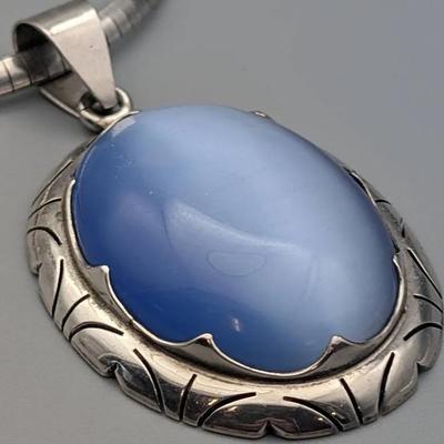 Sterling Silver Omega with Pendant