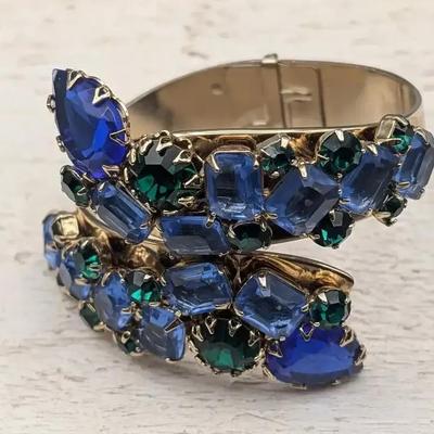 1950's Rhinestone Clamper Bracelet