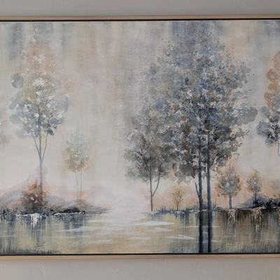 Contemporary Impressionist Framed Canvas