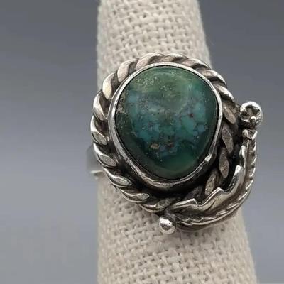 Southwestern Turquoise and Silver Ring
