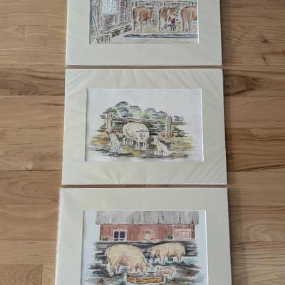 Watercolors by Jerry Steffen - Farm Life