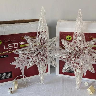 LED Color Changing Spun Glass Stars