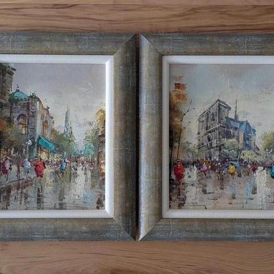 Original Impressionist Street Scene Paintings