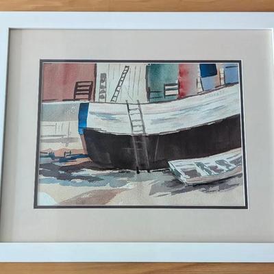 Watercolor by Jerry Steffen - Dockside