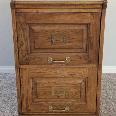 Wood File Cabinet 