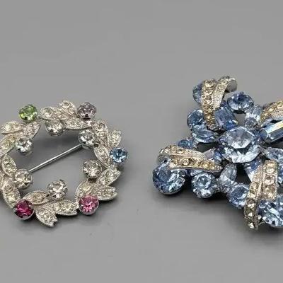 Eisenberg and Weiss Rhinestone Pins