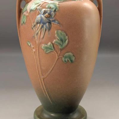 1940's Roseville Columbine Art Pottery Vase