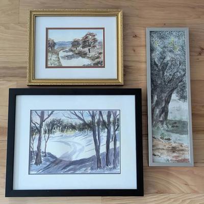 Watercolors by Jerry Steffen - Gallery Wall of Trees 