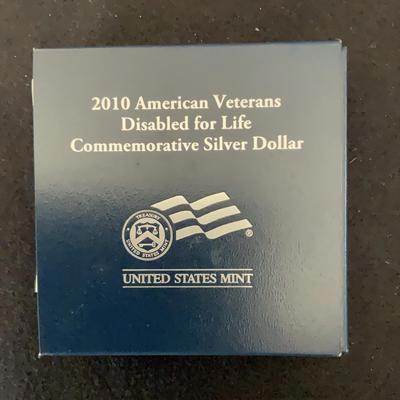 2010 – American Veterans Disabled For Life Commemorative Silver Dollar 