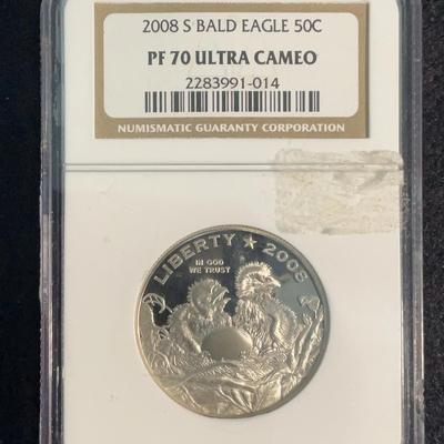 2008 S Bald Eagle 50C PF 70 Ultra Cameo ￼