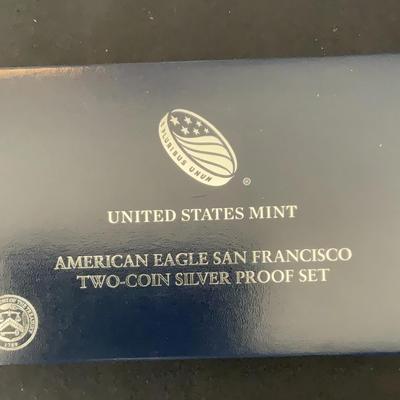 2012 - American Eagle San Francisco Two Coin Silver Proof Set 