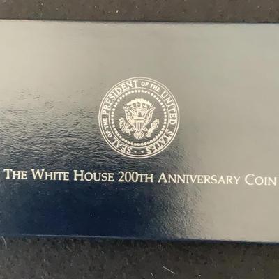 1992 –  White House 200th Anniversary Coin Certificate Of Authenticity Proof ￼Silver Dollar 