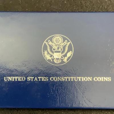 United States Constitution Coins Certificate Of Authenticity – 1987 Silver Dollar ￼