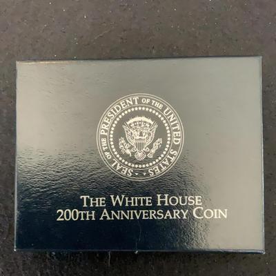 1992 – White House 200th Anniversary Coin Certificate Of Authenticity Uncirculated Silver Dollar 