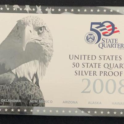 United States Mint 50 State Quarters Silver Proof Set – 2008 ￼