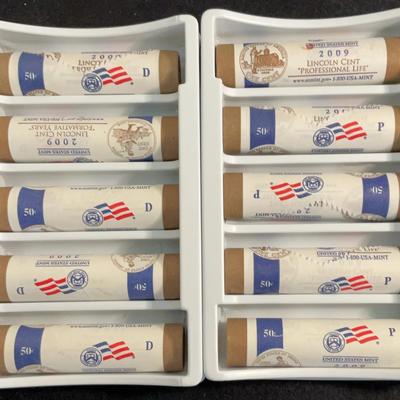 2009 – Five Rolls Of Philadelphia And Denver 50 Cent Coins