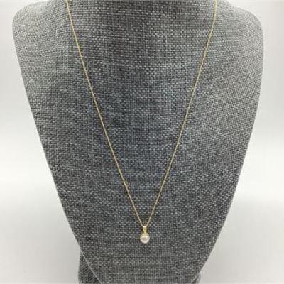 Sale Photo Thumbnail #32: 14K Yellow Gold Single Cultured Pearl Pendant Necklace