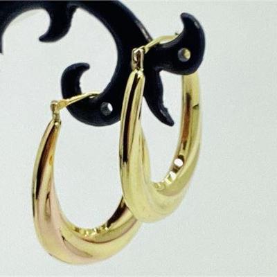 Sale Photo Thumbnail #49: 14K Yellow Gold Filled Oval Twist Design Earrings