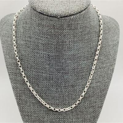 Sale Photo Thumbnail #27: Sterling Silver Rolo Chain Necklace with Toggle Clasp
