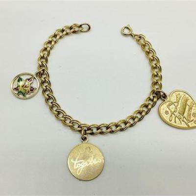 Sale Photo Thumbnail #25: 12K Gold Filled Charm Bracelet