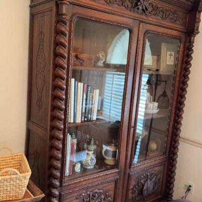 antique library cabinet