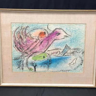Chagall Framed Print “La Baie”