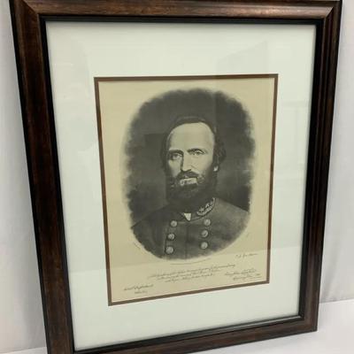 Framed Print - Portrait Of Gen Thomas J “Stonewall” Jackson For VMI
