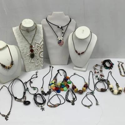 Corded Necklaces With Beads