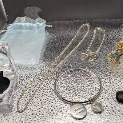 Vintage Siam Sterling Silver Screw Back Earrings Silver And Black Enamel And More