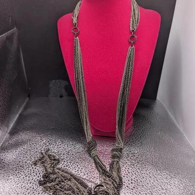 Heidi Klum Knotted And Twisted Layers Of Chains Necklace 