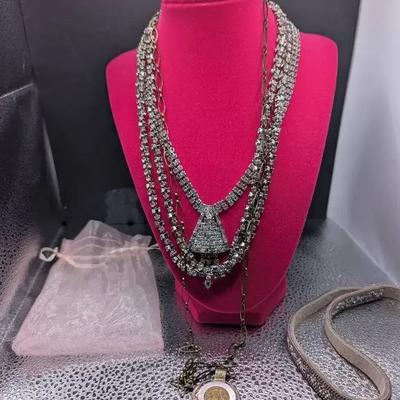 Rhinestone Statement Necklace And More