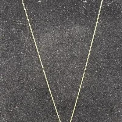 Sapphire and Diamond Necklace - Gold Plated Sterling