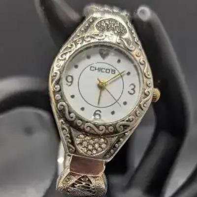 Chico's White Face Numbers And Numerals And Bangle Band