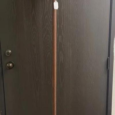 A modern stained glass floor lamp made in China, 72” tall